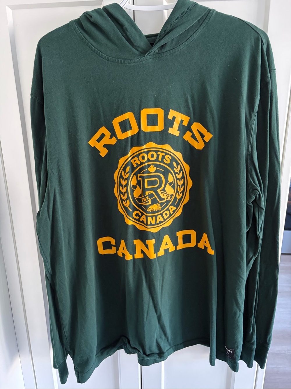 Roots Men's Forest Green Crewneck with Gold Logo